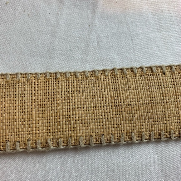 Elie Tahari Woven Wide Belt Beige main image 5